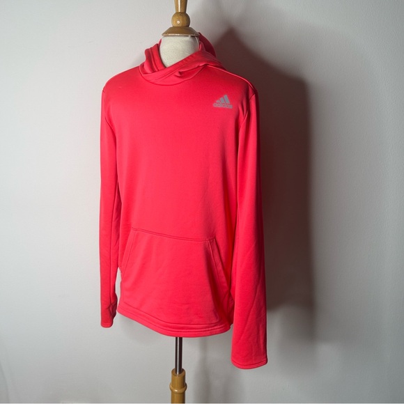 Adidas Men's Orange Pullover Hoodie - Picture 3 of 6